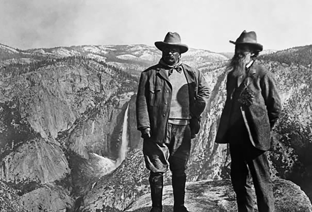 john muir and theodore roosevelt glacier point yosemite