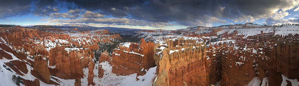 bryce canyon under a blanket of snow