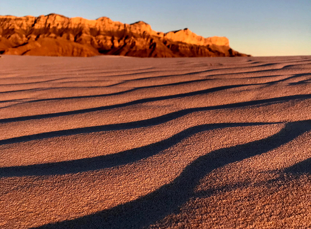 the gypsum sand dunes of guadalupe mountains