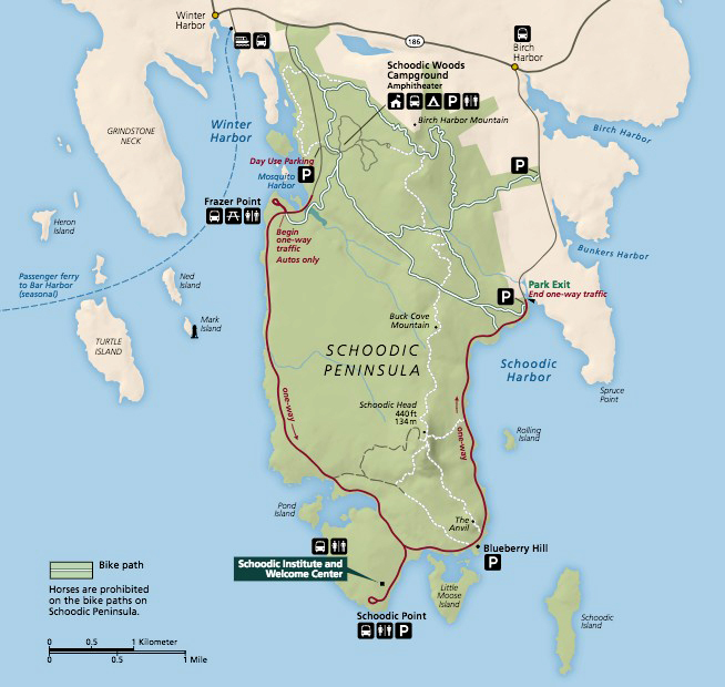 map of schoodic peninsula