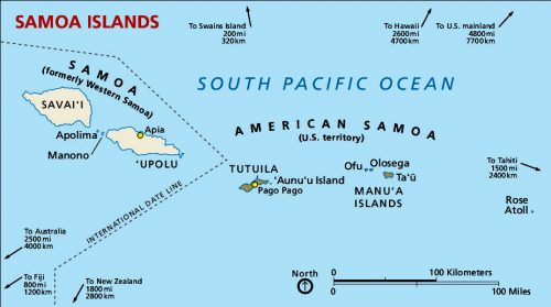 Map of American Somoa - Park JunkiePark Junkie