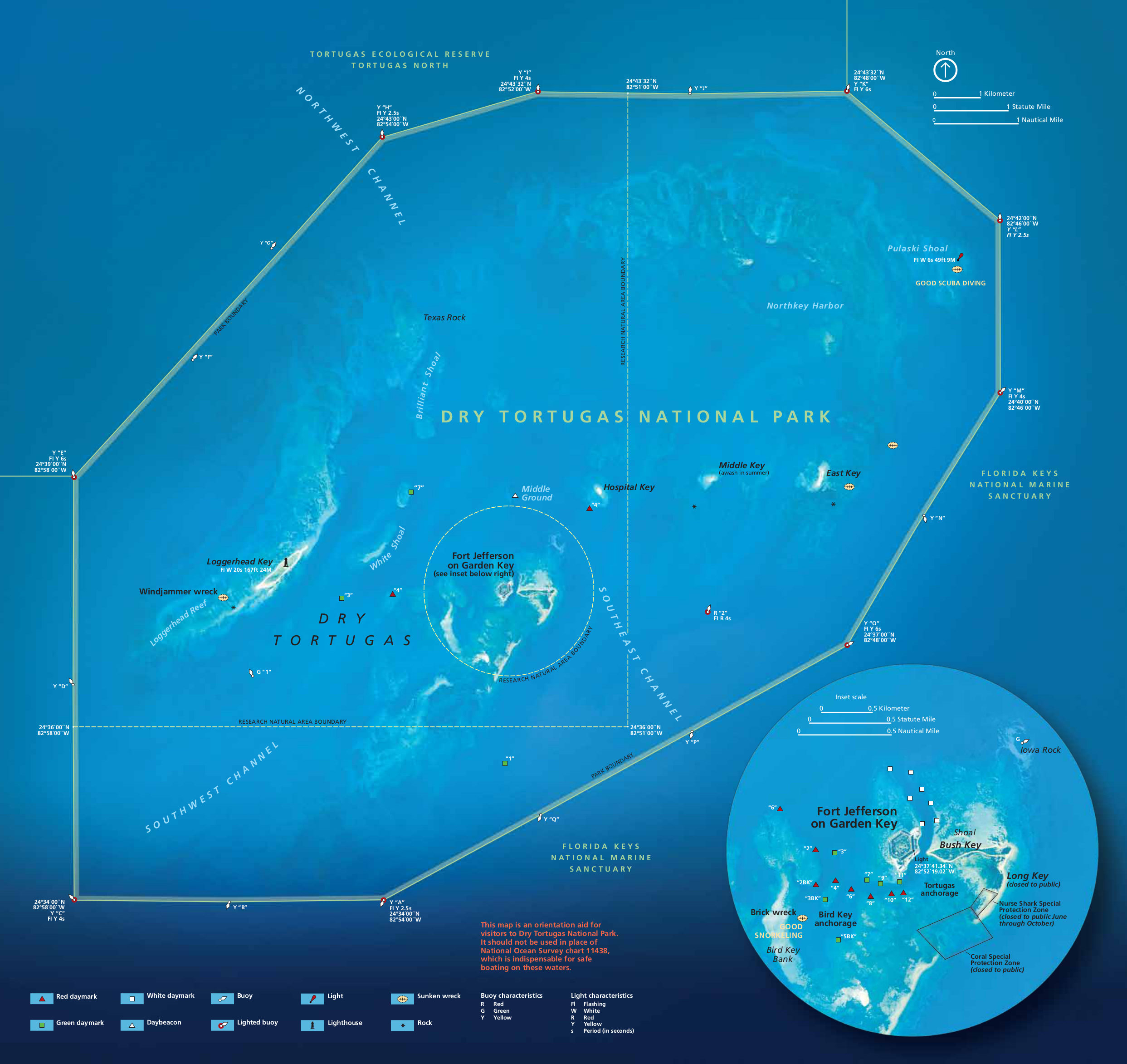 map of dry tortugas national park