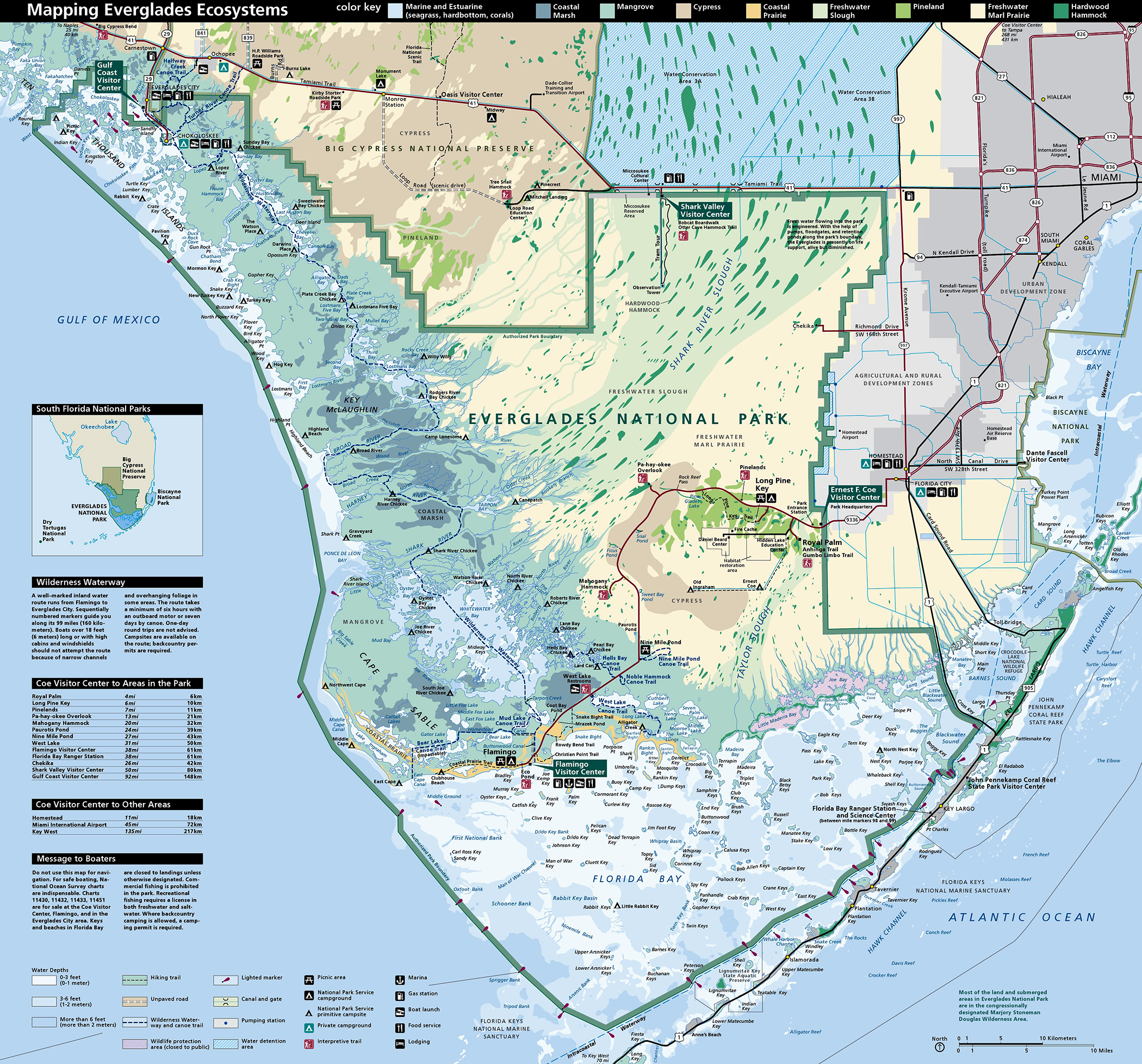 official map of everglades national park
