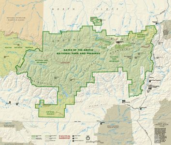 Map of Gates of the Arctic - Park JunkiePark Junkie