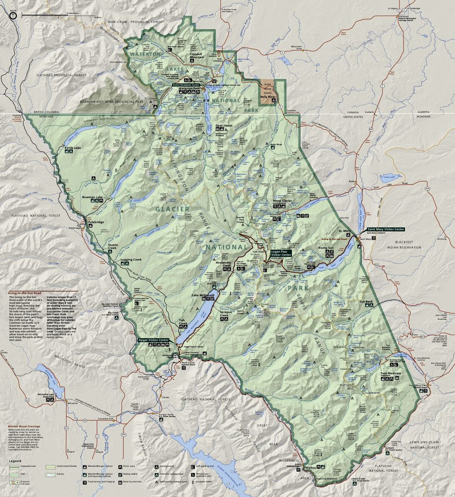 Map of Glacier - Park JunkiePark Junkie