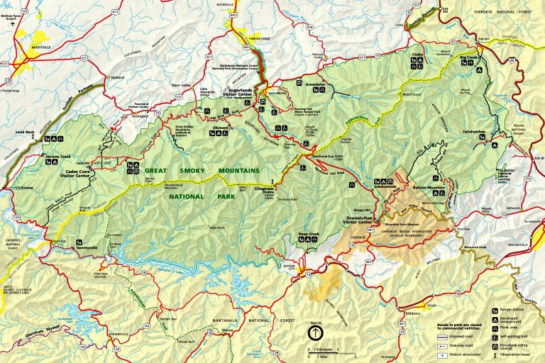 Map of Great Smoky Mountains - Park JunkiePark Junkie