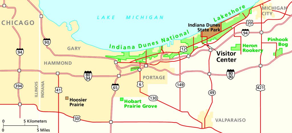 Map of Indiana Dunes - Park JunkiePark Junkie