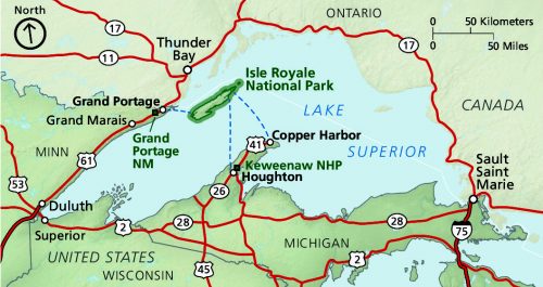 Map of Isle Royale - Park JunkiePark Junkie