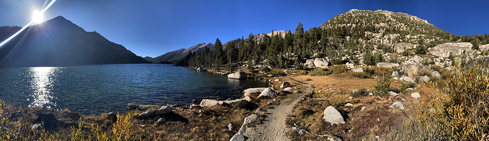 charlotte lake with setting sun