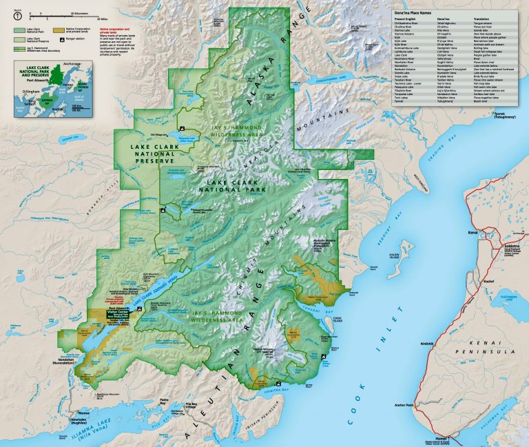 Map of Lake Clark - Park JunkiePark Junkie