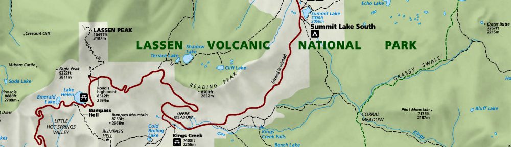 Lassen Volcanic Map Header 1000x288 
