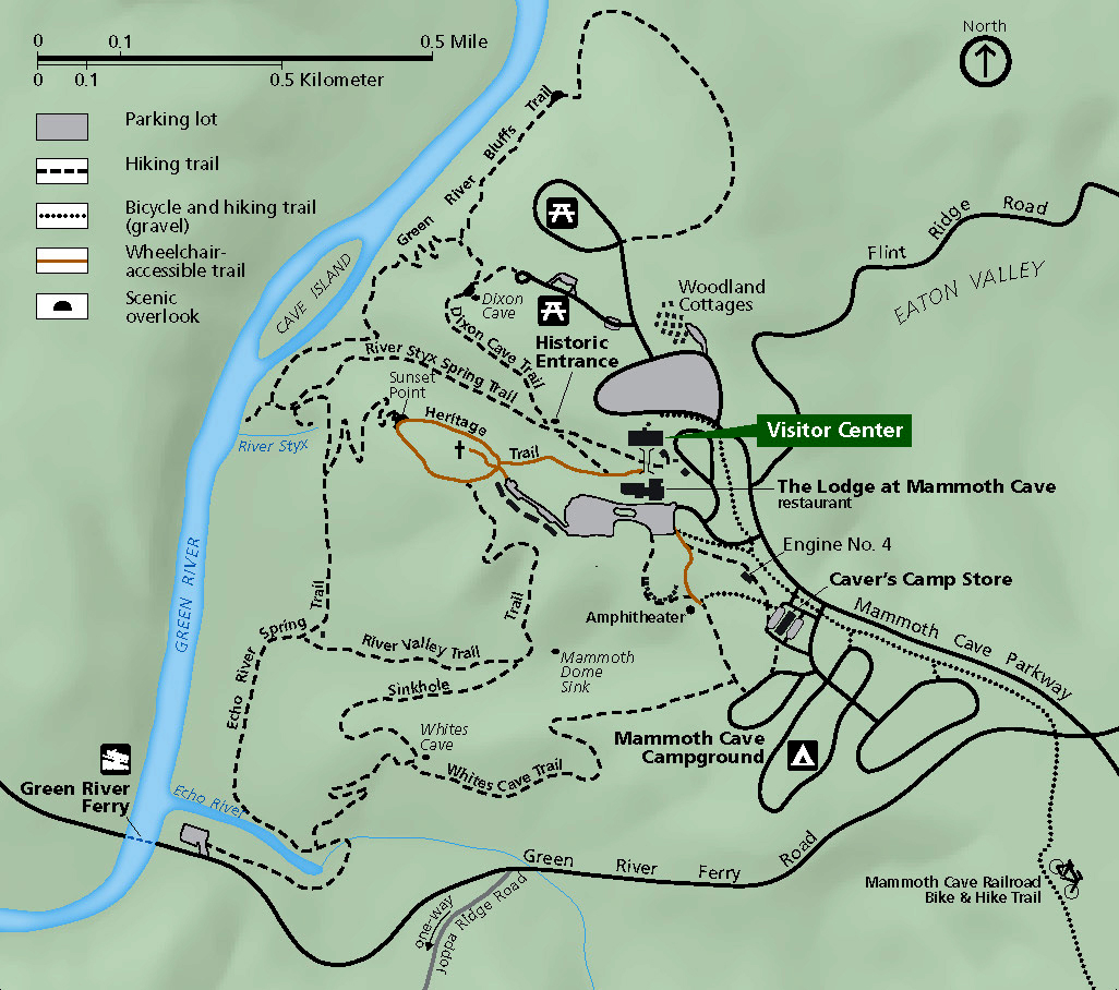 Map Of Mammoth Cave Park JunkiePark Junkie   Mammoth Cave Vc Detail 