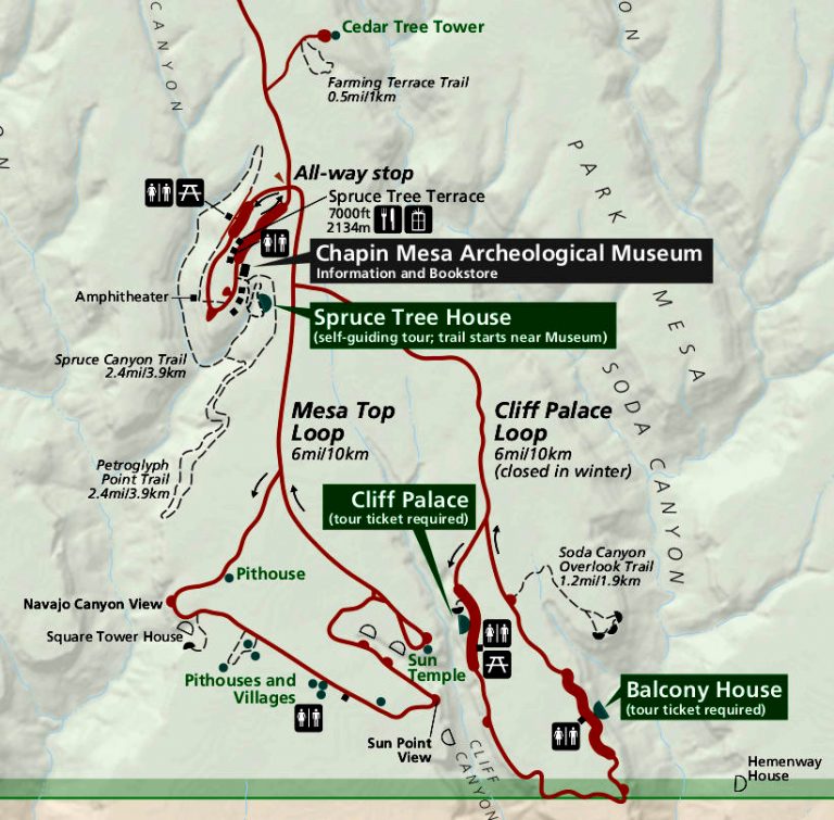 Map of Mesa Verde - Park JunkiePark Junkie