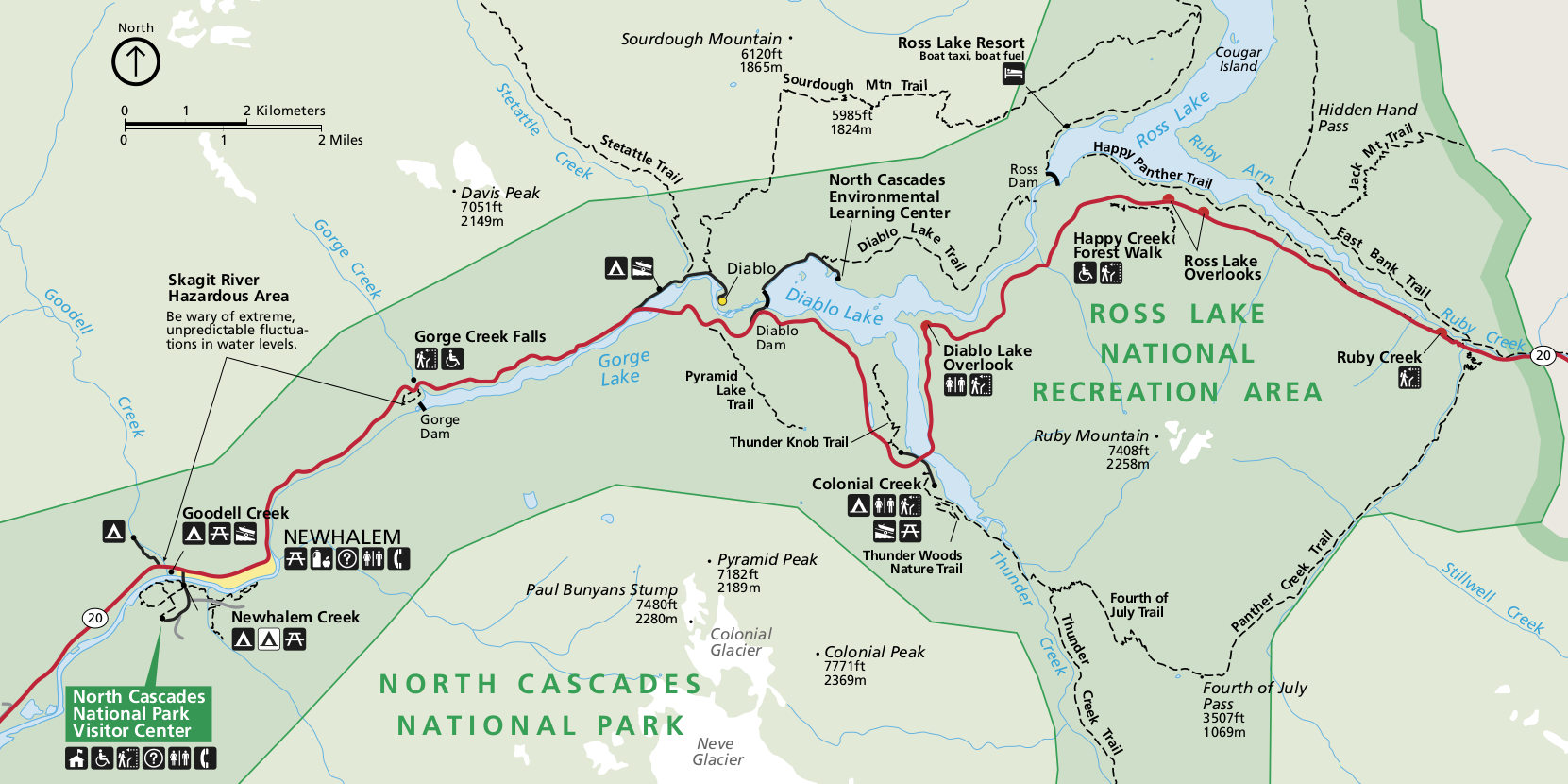 North Cascades Highway Map 