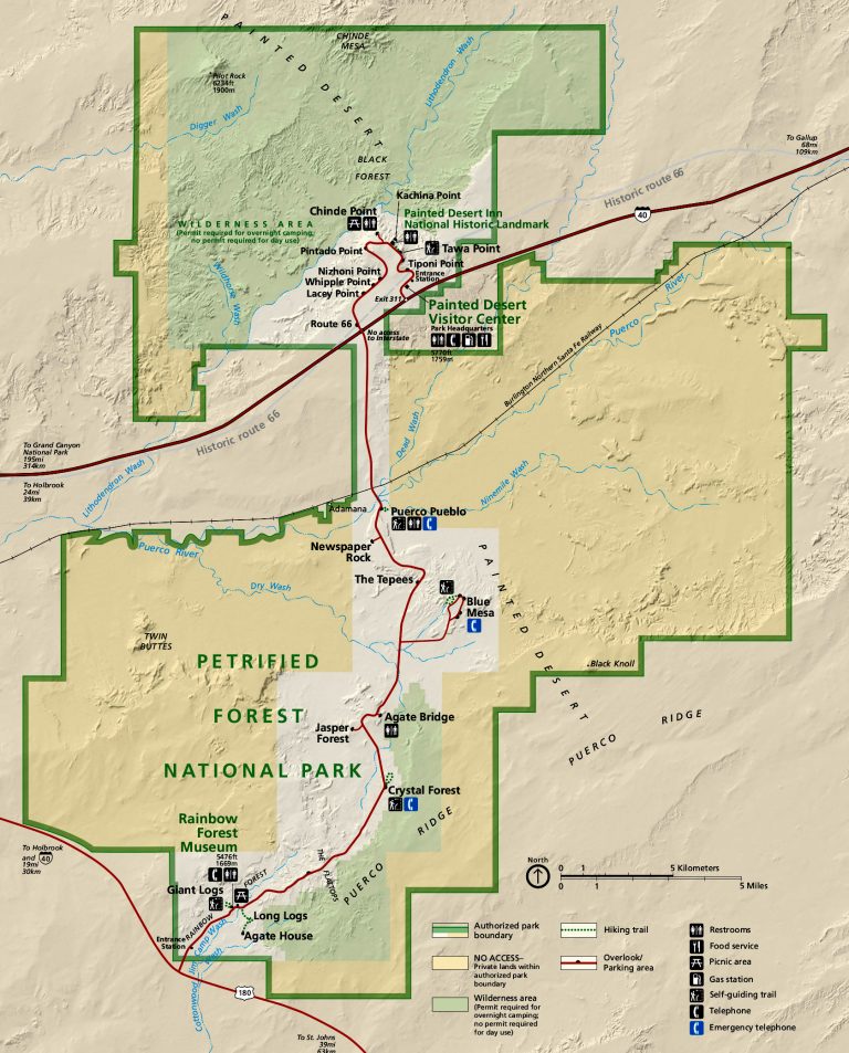 Map of Petrified Forest - Park JunkiePark Junkie