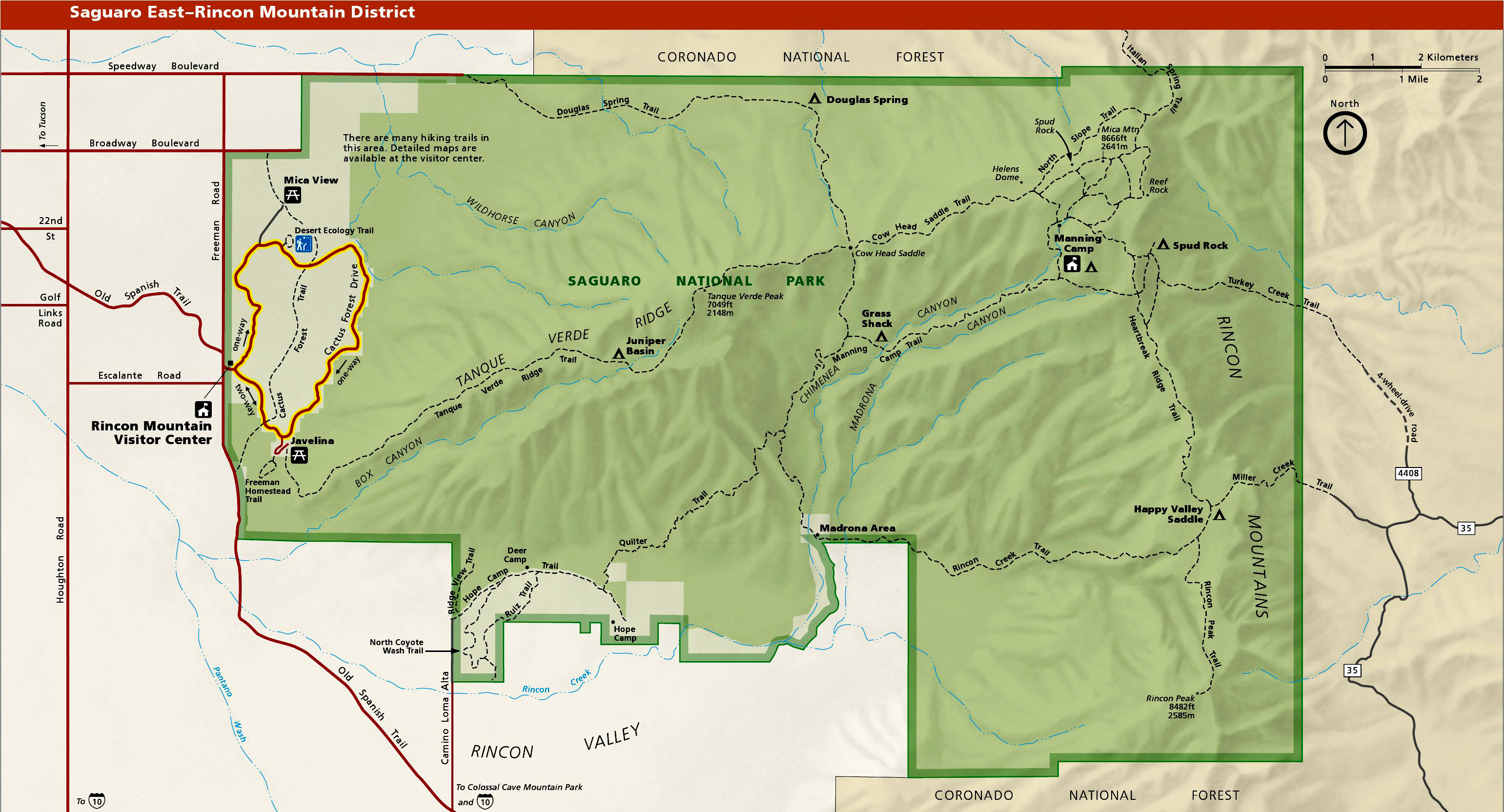 map of saguaro - park junkiepark junkie