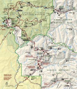 Map of Sequoia - Park JunkiePark Junkie