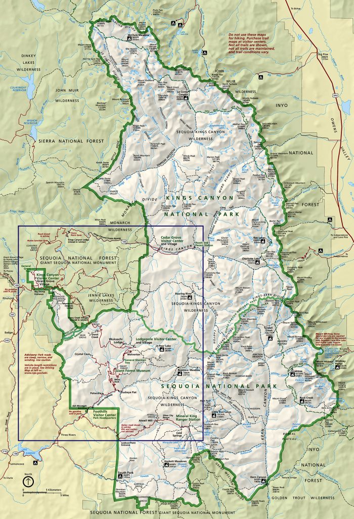 Map of Sequoia - Park JunkiePark Junkie