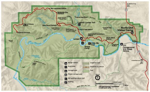 Map of Theodore Roosevelt - Park JunkiePark Junkie