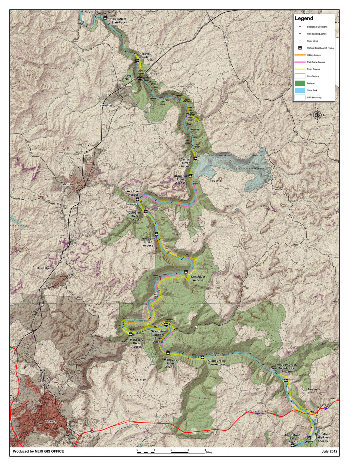 Map of New River Gorge National Park - Plan your West Virginia visit ...